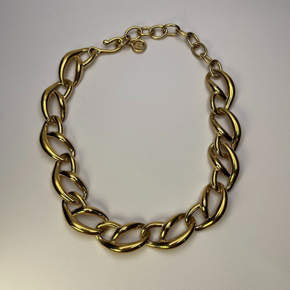 Givenchy Vintage Chunky Goldtone Necklace - Preowned - Picture 4 of 7